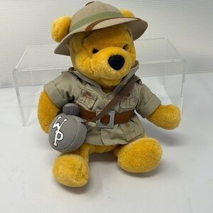 Disney Animal Kingdom Winnie the Pooh Safari Plush Stuffed Canteen 9”